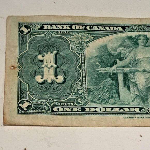 1 dollar bank of Canada bill / note 1937 - Picture 4 of 9